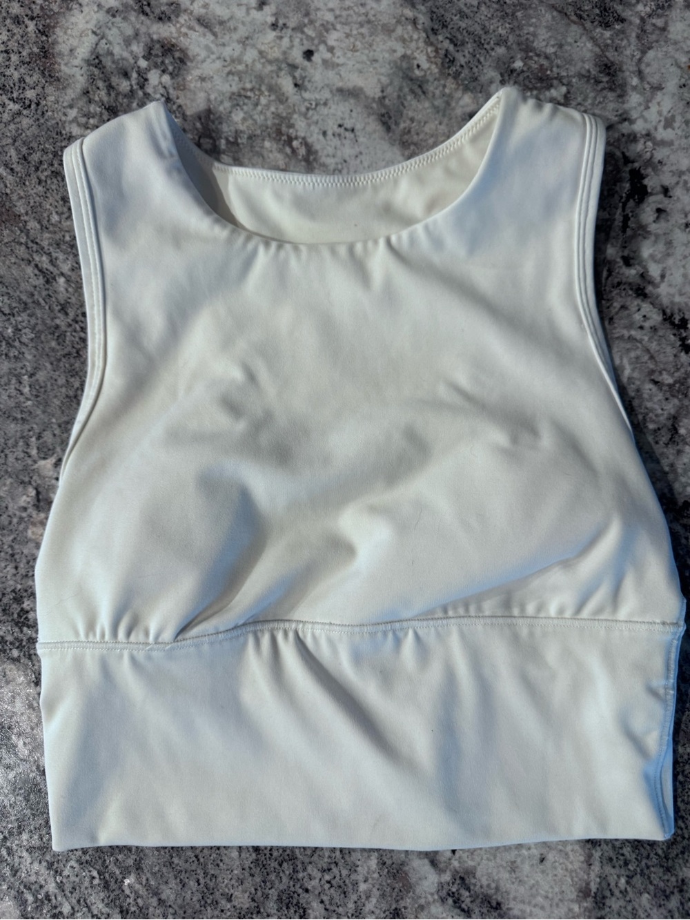 all in motion White Scoop Neck Crop Tank